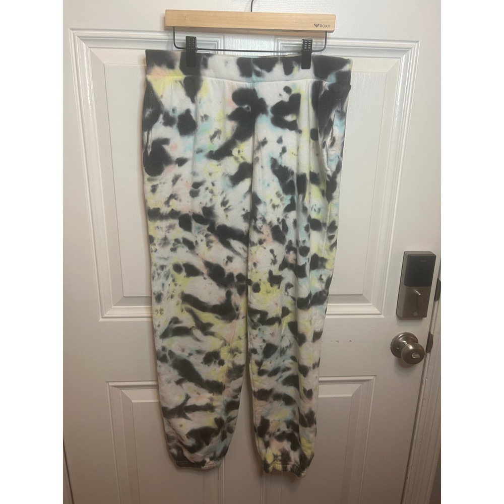 Colsie Sweatpants Multi-Color Tie Dye‎ Fleece Joggers Elastic Waist Pockets S